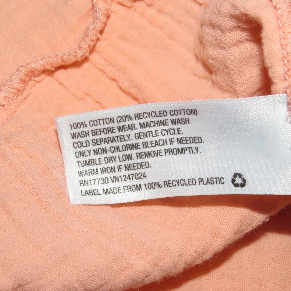 Cat & Jack Orange Sleeveless Tiered Cotton Gauze Girls Dress - Picture 6 of 6